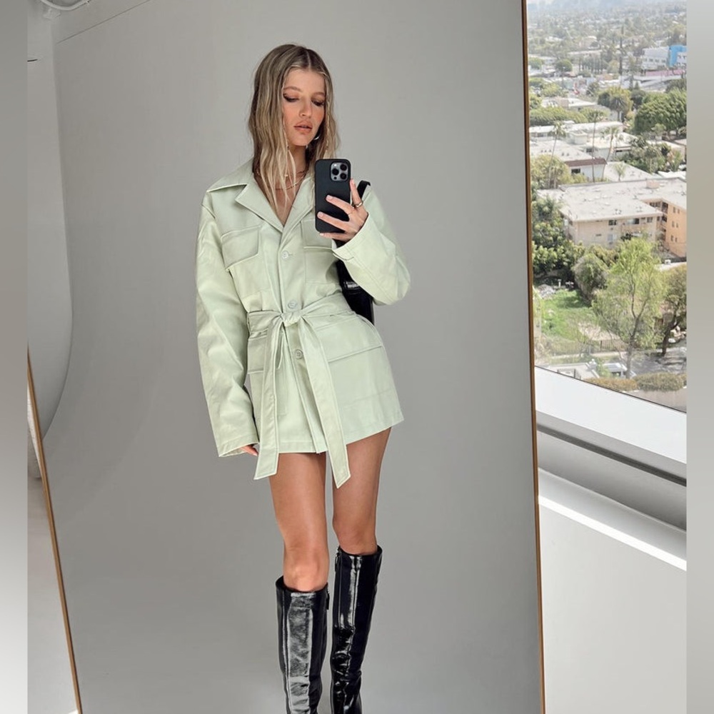 Princess Polly Vegan Leather Coat